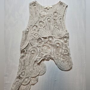 Crochet Lace Whimsigoth Cottagecore Feminine Pullover Vest Tank Top